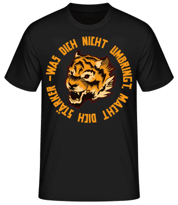 Was Dich Nicht Umbringt - Männer Basic T-Shirt - Schwarz - Vorne