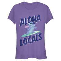 Disney - Lilo & Stitch - Stitch Aloha Locals - Dámské Tričko - Nachová - Napřed