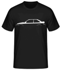 'Ford Escort GT (1993)' Silhouette - Men's Basic T-Shirt - Black - Front