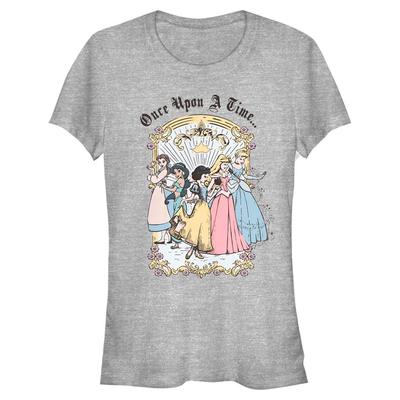 Disney - Princesses Disney - Skupina Vintage Princess Group - Femme T-shirt - Gris chiné - Devant