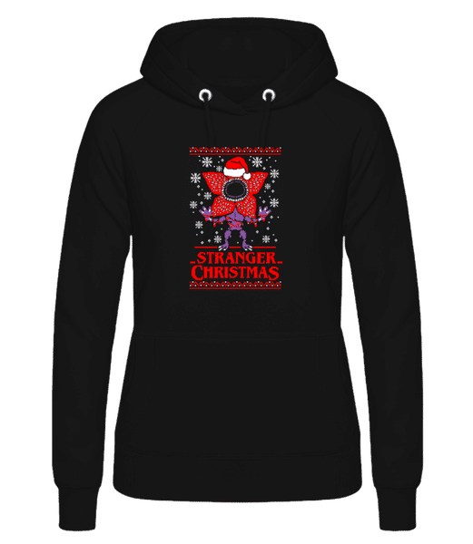 Aperçu: Ugly Stranger Christmas - Sweat à capuche Femme - Noir - Devant