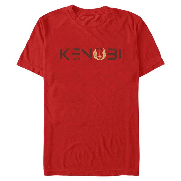 Aperçu: Star Wars - Obi-Wan Kenobi - Obi-Wan Kenobi Kenobi Logo - Homme T-shirt - Rouge - Devant