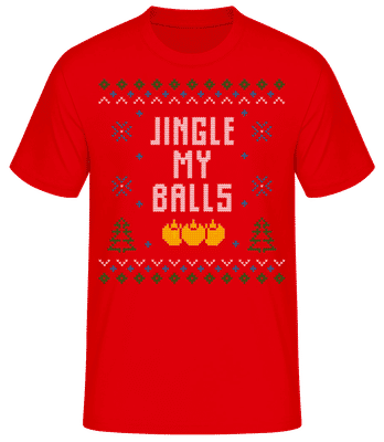 Jingle My Balls - Männer Basic T-Shirt - Rot - Vorne