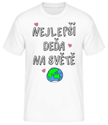 Nejlepší Děda Na Světě - Pánské basic tričko - Bílá - Napřed