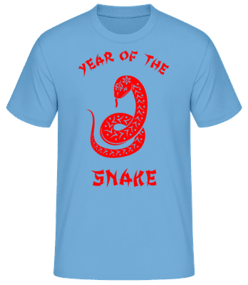 Chinese Zodiac Year Of The Snake - Camiseta básica para hombre - Azul claro - delante