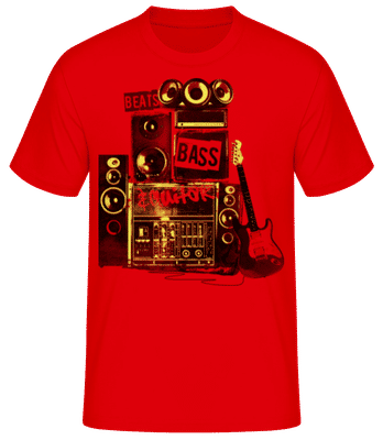 Beat Bass And Guitar - Männer T-Shirt B&C - Rot - Vorne