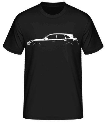 'Porsche Cayenne S 9YA' Silhouette - Männer Basic T-Shirt - Schwarz - Vorne