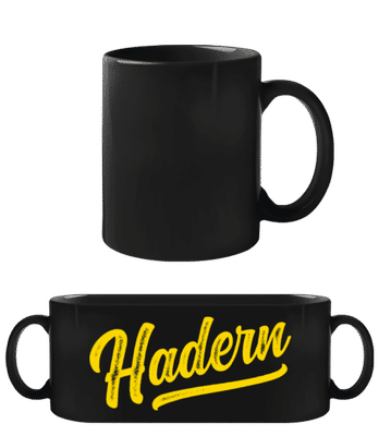 Hadern Swoosh - Schwarze Tasse - Schwarz - Vorne