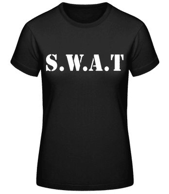 S.W.A.T - Frauen Basic T-Shirt - Schwarz - Vorne
