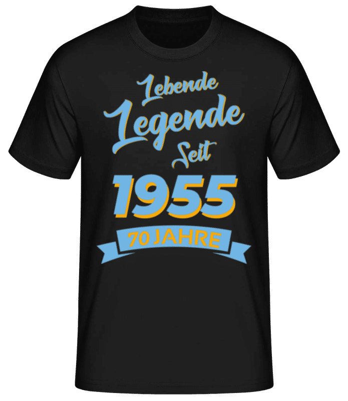 Vorschau: 70 Lebende Legende 1955 - Männer Basic T-Shirt - Schwarz - Vorne