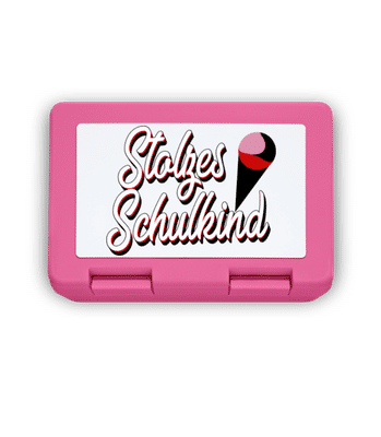 Stolzes Schulkind - Brotdose - Rosa - Vorne