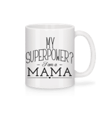 veľmoc Mama - Keramický hrnček - Biela - Predné