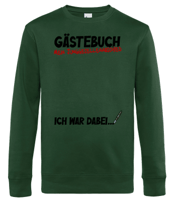 Junggesellenabschied JGA Gästebuch - Männer Standard Pullover - Flaschengrün - Vorne