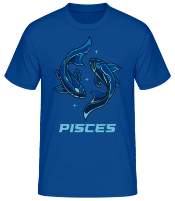 Mecha Robotic Zodiac Sign Pisces - T-shirt standard Homme - Bleu royal - Devant
