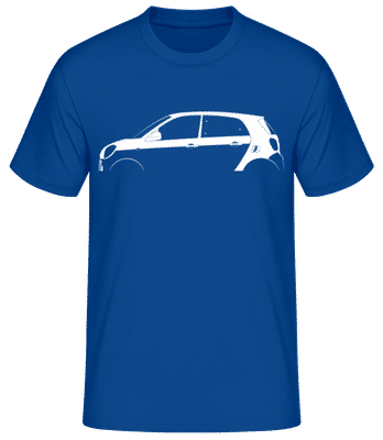 'Smart Forfour (W453)' Silhouette - Männer Basic T-Shirt - Royalblau - Vorne