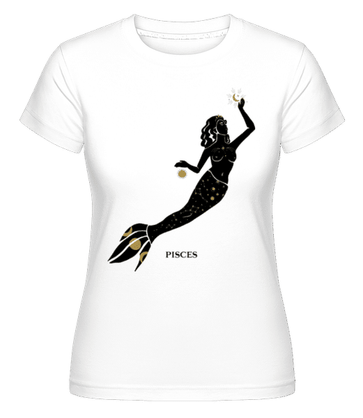 Aperçu: Female Zodiac Sign Pisces -  T-shirt Shirtinator femme - Blanc - Devant