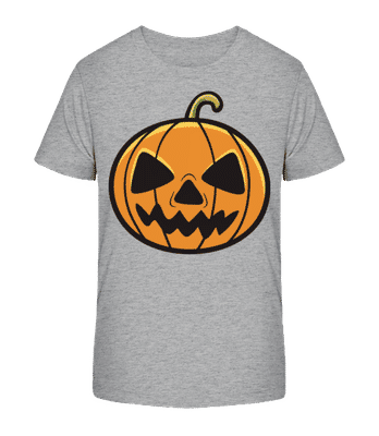 Halloween Pumpkin - Kid's Organic T-Shirt Stanley Stella 2.0 - Heather grey - Front