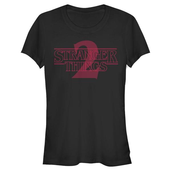 Preview: Netflix - Stranger Things - Logo Stranger Two Opacity - Women's T-Shirt - Black - Front