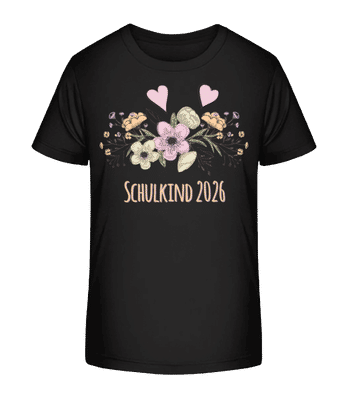 Schulkind 2025 - Kinder Bio T-Shirt Stanley Stella 2.0 - Schwarz - Vorne