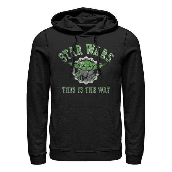 Aperçu: Star Wars - The Mandalorian - The Child Varsity Child - Unisex Sweat à capuche - Noir - Devant