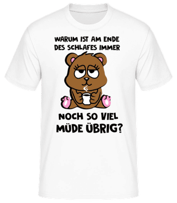 Am Ende Des Schlafes - Männer Basic T-Shirt - Weiß - Vorne