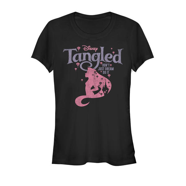 Aperçu: Disney - Tangled - Rapunzel DreamRap - Femme T-shirt - Noir - Devant