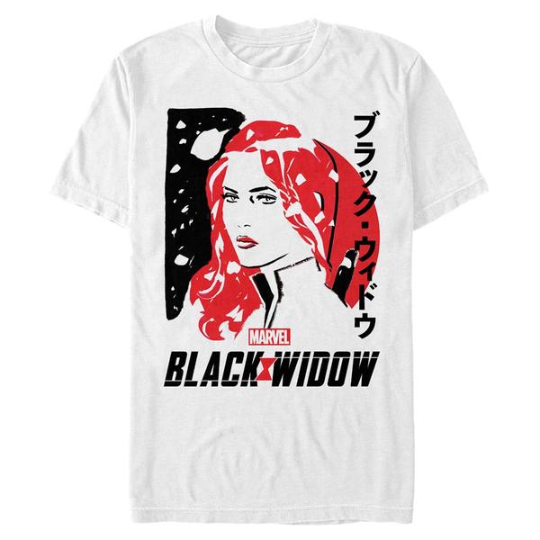 Preview: Marvel - Black Widow - Black Widow Drawn Widow - Men's T-Shirt - White - Front