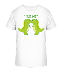Hug Me Dinosaurs - T-shirt bio Enfant Stanley Stella 2.0 - Blanc - Devant