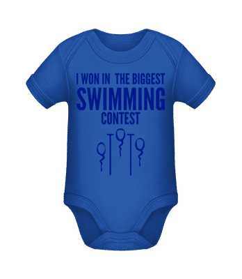Swimming Contest Sperms - Body ecológico para bebé - Azul real - delante