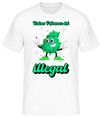 Keine Pflanze Ist Illegal - Men's Basic T-Shirt - White - Front