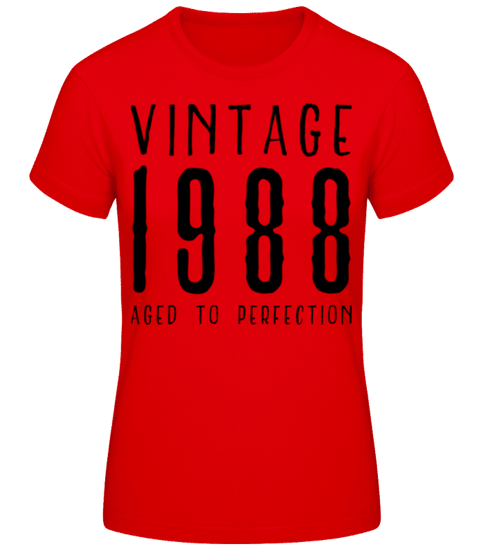 Vista previa: Vintage 1988 Aged To Perfection - Camiseta para mujer B&C - Rojo - delante