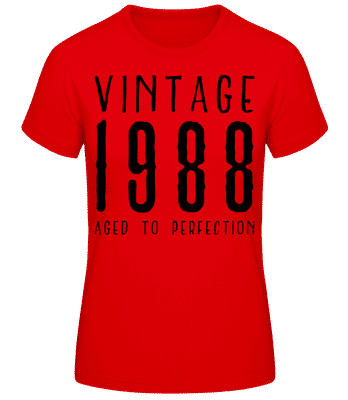 Vintage 1988 Aged To Perfection - Camiseta para mujer B&C - Rojo - delante