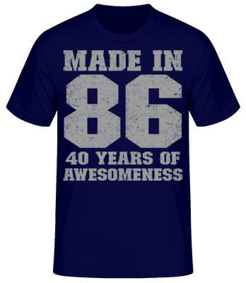 40 Years Of Awesomeness - Camiseta básica para hombre - Marino - delante