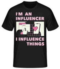 I Influence Things - Pánske basic tričko - Čierna - Predné