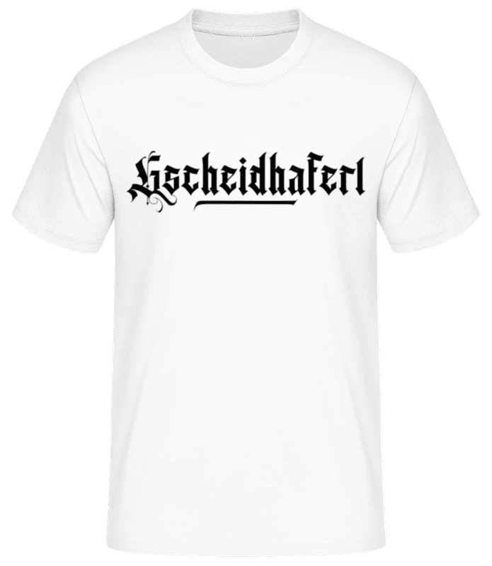 Vorschau: Gscheidhaferl - Männer Basic T-Shirt - Weiß - Vorne