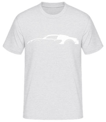 'Bugatti Veyron' Silhouette - Männer Basic T-Shirt - Grau meliert - Vorne