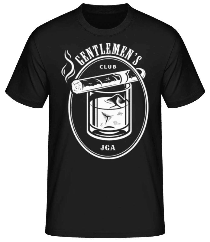 Vorschau: Gentlemen's Club Team JGA - Männer Basic T-Shirt - Schwarz - Vorne