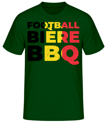 Football Bière BBQ - Men's Basic T-Shirt - Bottle green - Front