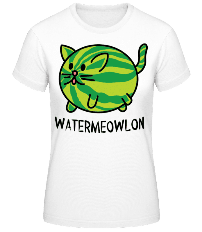 Náhled: Watermeowlon - Dámské basic tričko - Bílá - Napřed