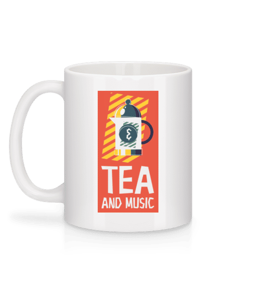Vorschau: Tea And Music - Tasse - Weiß - Hinten