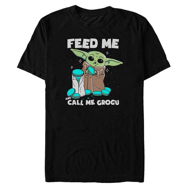 Vorschau: Star Wars - The Mandalorian - Grogu Snack Time Alt - Männer T-Shirt - Schwarz - Vorne