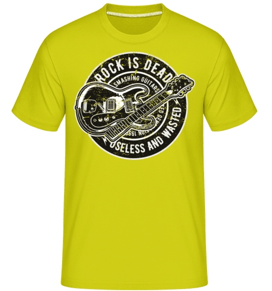 Preview: Rock Is Dead -  Shirtinator Men's T-Shirt - Lime - Front