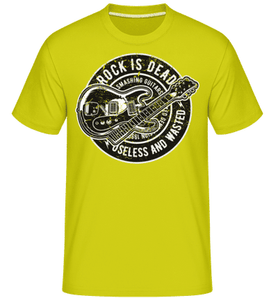 Rock Is Dead -  Shirtinator Men's T-Shirt - Lime - Front