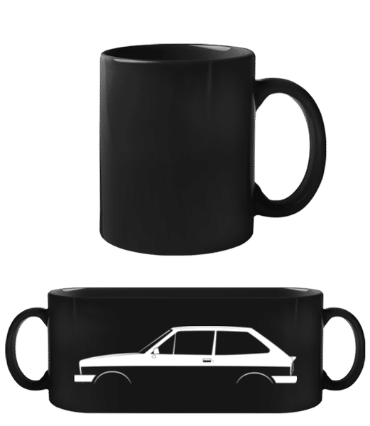 'Ford Fiesta XR2 Mk I' Silhouette - Tasse Noire - Noir - Devant