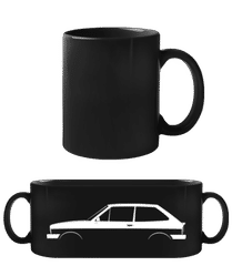 'Ford Fiesta XR2 Mk I' Silhouette · Schwarze Tasse