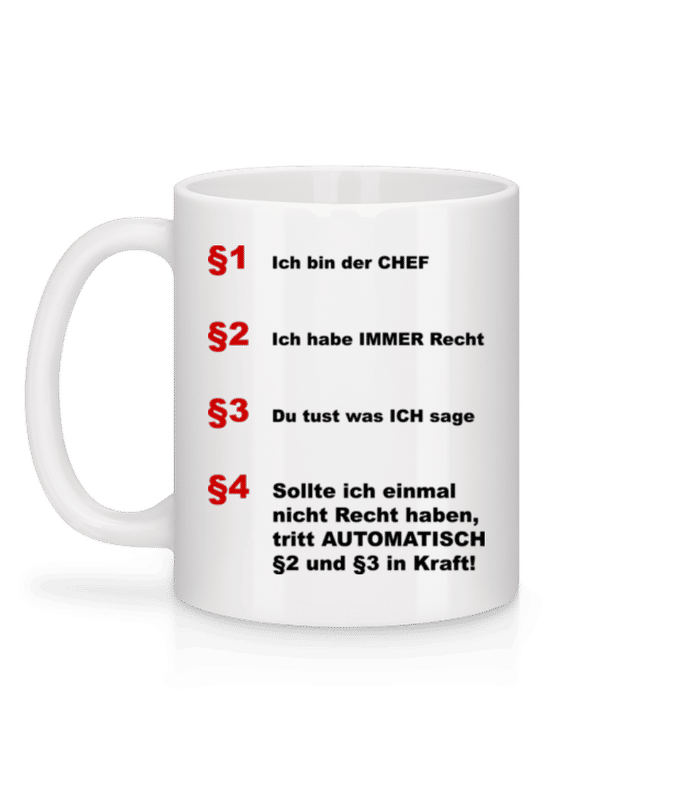 Vorschau: Ich Bin Der Chef - Tasse - Weiß - Hinten