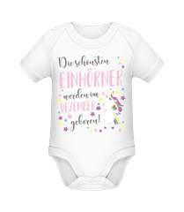 Einhorn Geboren In Dezember · Baby Bio Strampler