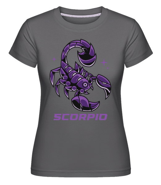 Aperçu: Mecha Robotic Zodiac Sign Scorpio -  T-shirt Shirtinator femme - Anthracite - Devant
