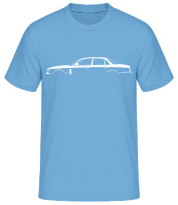 'Jaguar XJ Portfolio (X358)' Silhouette - T-shirt standard Homme - Bleu clair - Devant