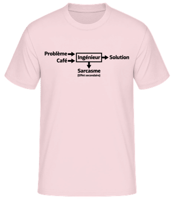 Ingénieur - T-shirt standard Homme - Rose - Devant